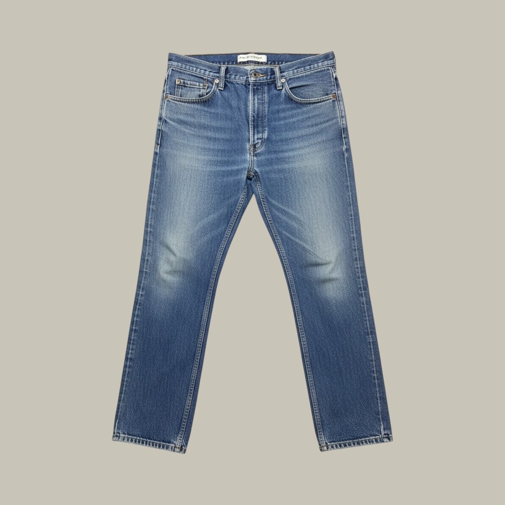 Lee Jeans Mens 38x34 Regular Fit Medium Wash Blue Straight Leg Denim 2008989